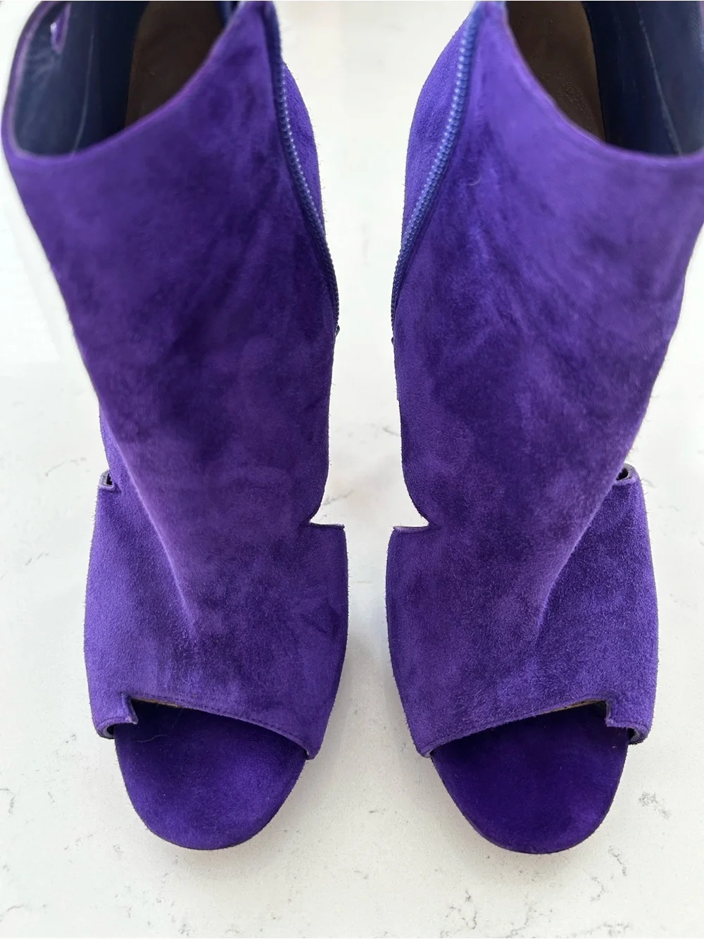 Christian louboutin purple suede leather booties/heels size 39